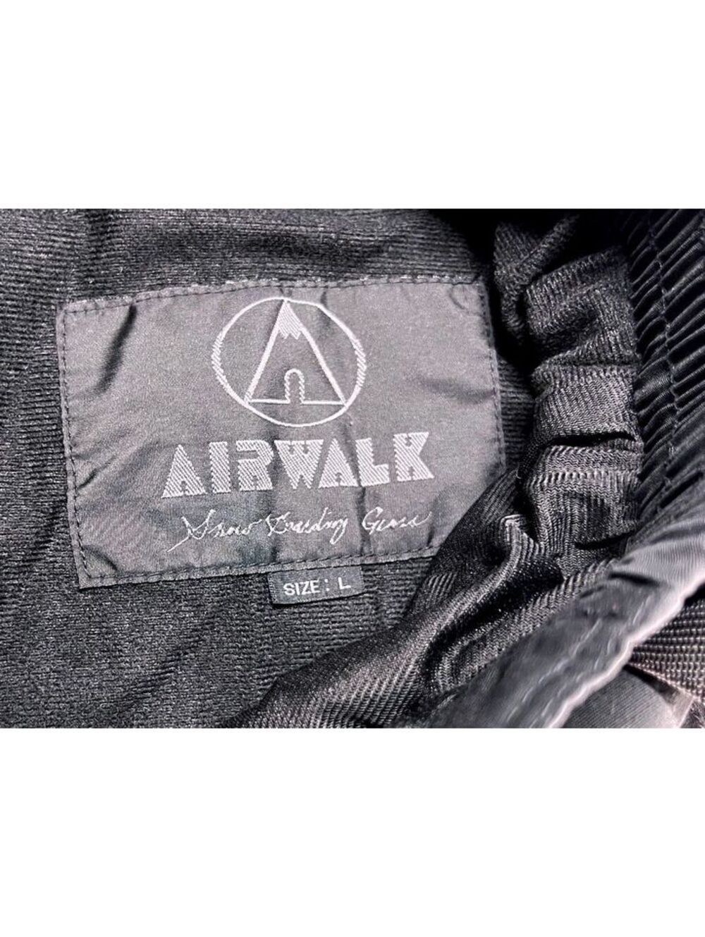 Vintage 90s Airwalk Black Baggy Snowboard Pants Y2K Skate Snow Men's Large - Picture 5 of 9